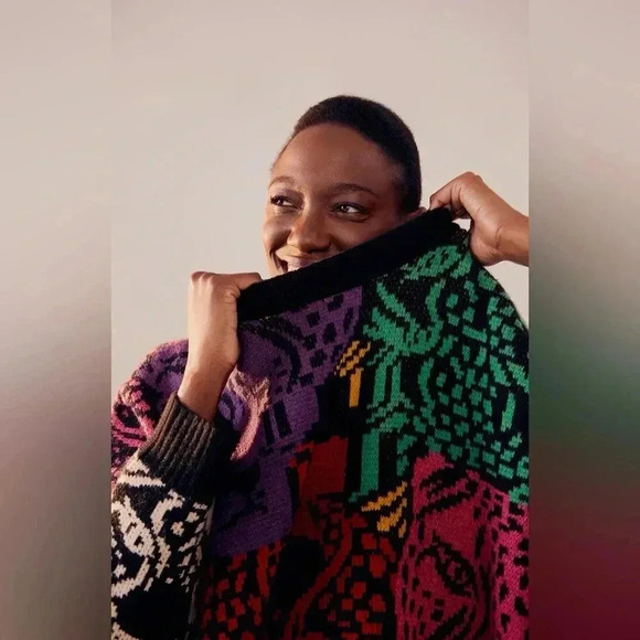 FARM Rio // Mixed Midnight Leopards Sweater - Picture 3 of 9